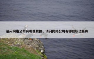 请问网络公司有哪些职位，请问网络公司有哪些职位名称