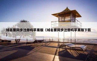 域名要同步注册吗苹果版（域名要同步注册吗苹果版下载）
