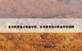 长沙网页设计职业学校，长沙网页设计职业学校招聘