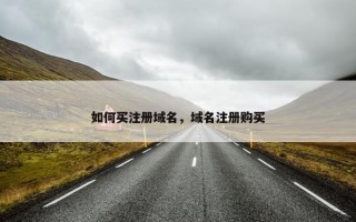 如何买注册域名，域名注册购买