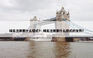 域名注册要什么格式？ 域名注册要什么格式的文件？
