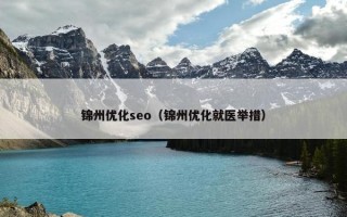 锦州优化seo（锦州优化就医举措）