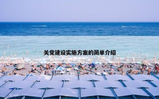 关党建设实施方案的简单介绍
