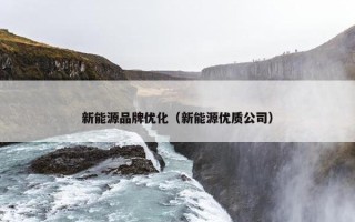 新能源品牌优化（新能源优质公司）