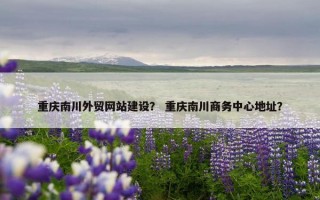 重庆南川外贸网站建设？ 重庆南川商务中心地址？