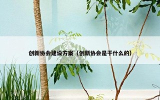 创新协会建设方案（创新协会是干什么的）