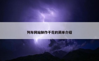 列车网站制作干花的简单介绍
