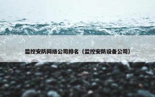 监控安防网络公司排名（监控安防设备公司）