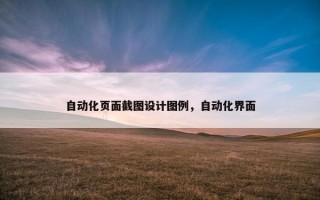 自动化页面截图设计图例，自动化界面