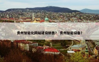 贵州智能化网站建设销售？ 贵州智能设备？