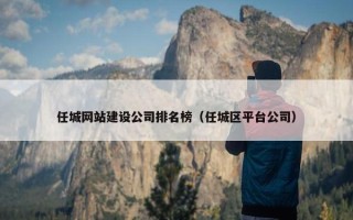 任城网站建设公司排名榜（任城区平台公司）