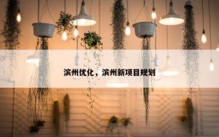 滨州优化，滨州新项目规划