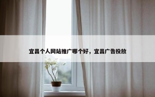 宜昌个人网站推广哪个好，宜昌广告投放
