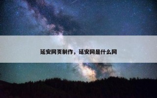 延安网页制作，延安网是什么网