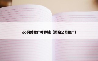 go网站推广咋挣钱（网站公司推广）