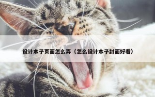 设计本子页面怎么弄（怎么设计本子封面好看）