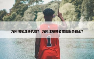 万网域名注册代理？ 万网注册域名需要服务器么？