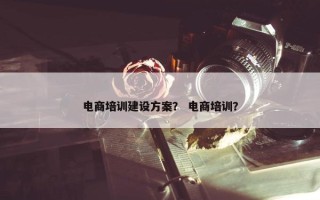 电商培训建设方案？ 电商培训？