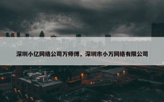 深圳小亿网络公司万师傅，深圳市小万网络有限公司