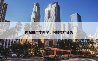 网站推广李同学，网站推广任务