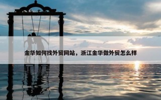 金华如何找外贸网站，浙江金华做外贸怎么样