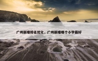 广州新塘排名优化，广州新塘哪个小学最好