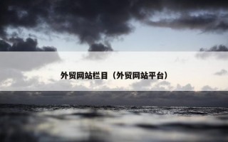 外贸网站栏目（外贸网站平台）