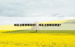 域名注册用哪家好？ 域名注册哪家便宜？