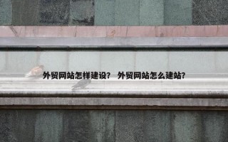 外贸网站怎样建设？ 外贸网站怎么建站？