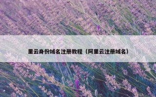 里云身份域名注册教程（阿里云注册域名）
