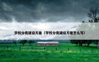 学校分类建设方案（学校分类建设方案怎么写）