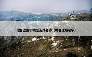 域名注册机构怎么改名称（域名注册名字）