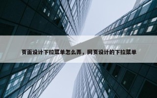 页面设计下拉菜单怎么弄，网页设计的下拉菜单