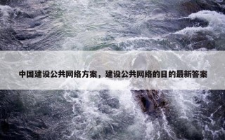 中国建设公共网络方案，建设公共网络的目的最新答案