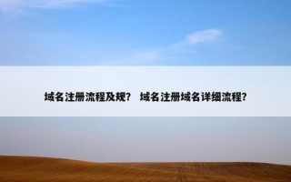 域名注册流程及规？ 域名注册域名详细流程？