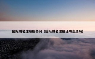 国际域名注册服务网（国际域名注册证书合法吗）