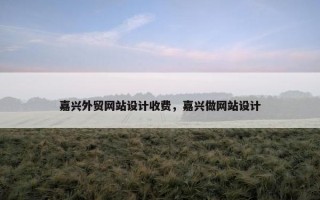 嘉兴外贸网站设计收费，嘉兴做网站设计
