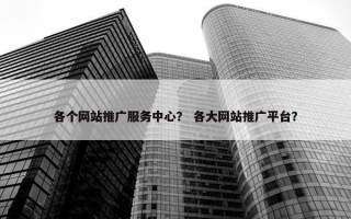 各个网站推广服务中心？ 各大网站推广平台？