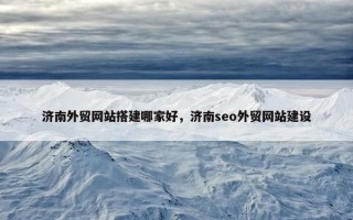 济南外贸网站搭建哪家好，济南seo外贸网站建设