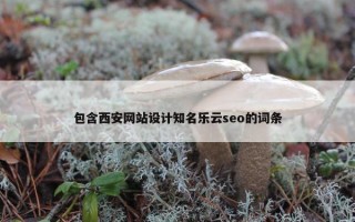 包含西安网站设计知名乐云seo的词条