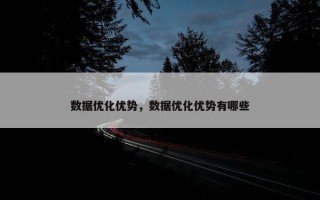 数据优化优势，数据优化优势有哪些