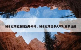域名过期能重新注册吗吗，域名过期后多久可以重新注册