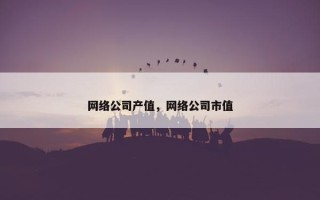 网络公司产值，网络公司市值