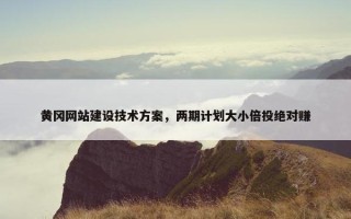 黄冈网站建设技术方案，两期计划大小倍投绝对赚