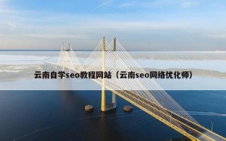 云南自学seo教程网站（云南seo网络优化师）