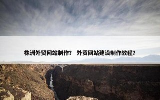 株洲外贸网站制作？ 外贸网站建设制作教程？