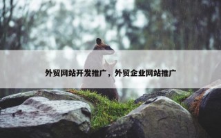 外贸网站开发推广，外贸企业网站推广