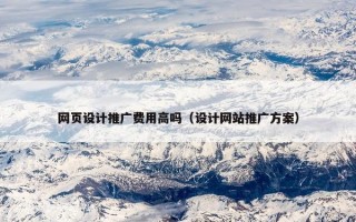 网页设计推广费用高吗（设计网站推广方案）