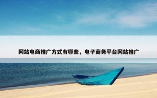 网站电商推广方式有哪些，电子商务平台网站推广