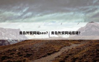 青岛外贸网站seo？ 青岛外贸网站搭建？